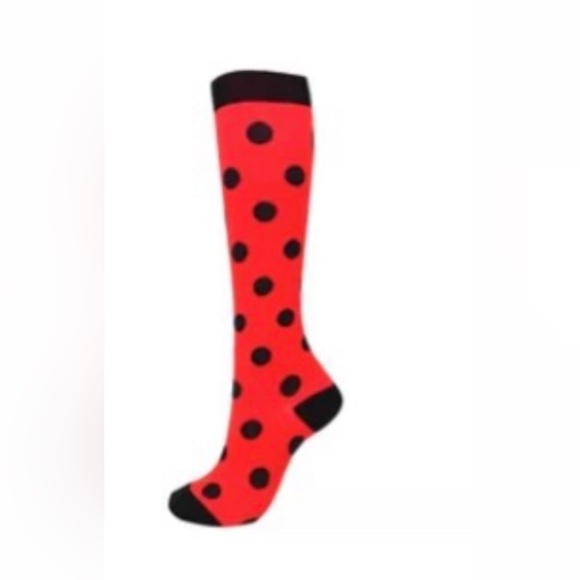 Compression socks sports athletic 🐞🐝🎶 Work fashion med WINTER 4 pair - Picture 4 of 5